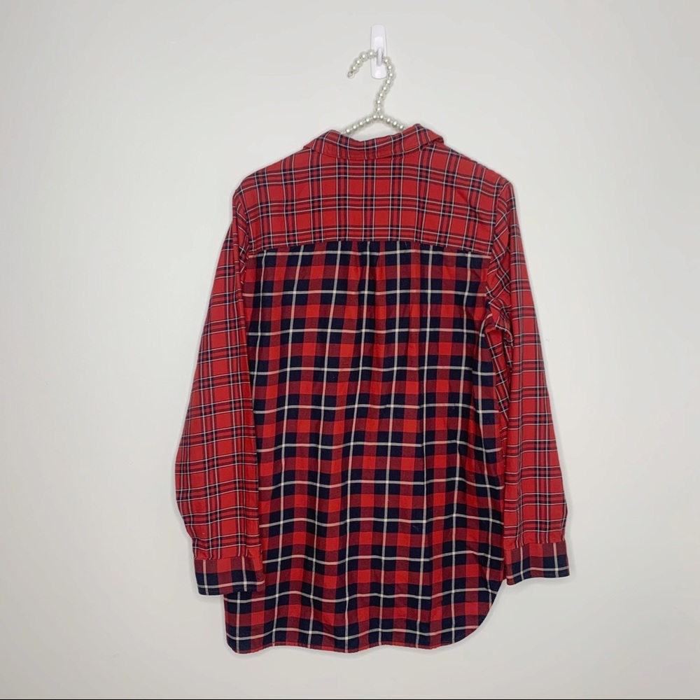 Madewell Classic Ex-boyfriend Shirt Plaid Patchwor - Picture 6 of 8
